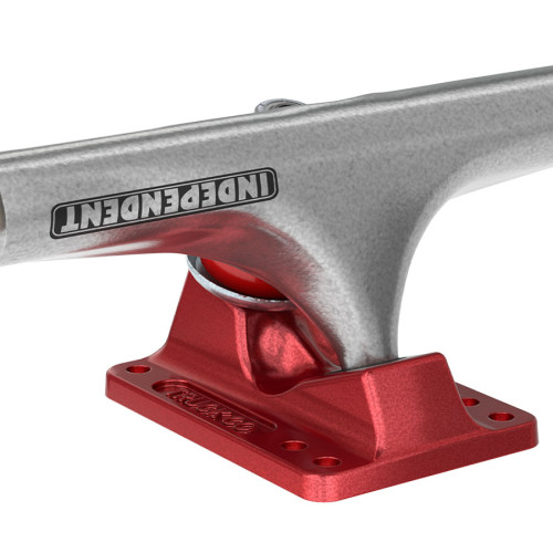 Independent Stage 4 Hollow Bar Logo Silver Ano Red Standard Skateboard Trucks